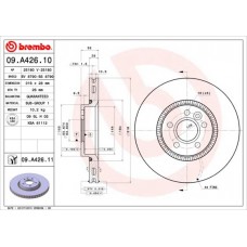 09.A426.11 BREMBO Гальмівний диск