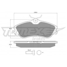 TX 11-121 TOMEX Brakes Комплект гальмівних колодок дисковий гальм
