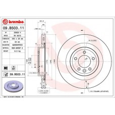 09.B503.11 BREMBO Гальмівний диск