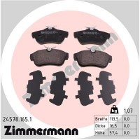 24578.165.1 ZIMMERMANN Комплект гальмівних колодок дисковий гальм
