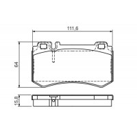 0 986 494 356 BOSCH Комплект гальмівних колодок дисковий гальм