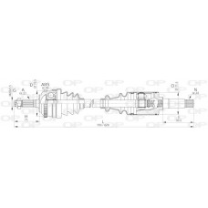 DRS6039.00 OPEN PARTS Привідний вал