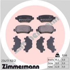 23417.150.2 ZIMMERMANN Комплект гальмівних колодок дисковий гальм