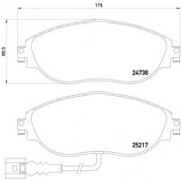 P 85 131 BREMBO Комплект гальмівних колодок дисковий гальм