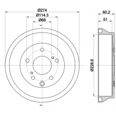 MBD427 MINTEX Гальмівний барабан