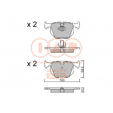 704-14055P IAP QUALITY PARTS КомплеК т гальмівних колодок, дискове гальмо