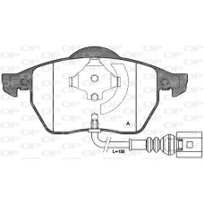 BPA0390.41 OPEN PARTS Комплект гальмівних колодок дисковий гальм