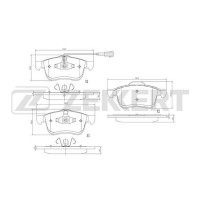 BS-1691 ZEKKERT КомплеК т гальмівних колодок, дискове гальмо