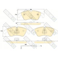 6119161 GIRLING Комплект гальмівних колодок дисковий гальм