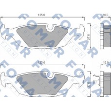 FO 438181 FOMAR Friction Комплект гальмівних колодок дисковий гальм
