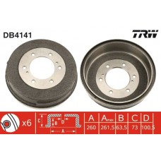 DB4141 TRW Гальмівний барабан