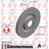 110.2222.52 ZIMMERMANN Гальмівний диск