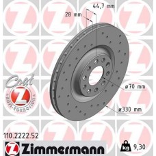 110.2222.52 ZIMMERMANN Гальмівний диск