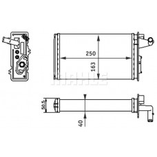 AH 141 000S MAHLE Теплообмінник обігрів салону