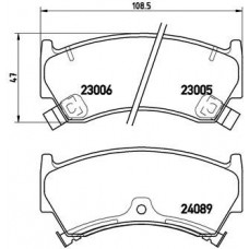 P 56 026 BREMBO КомплеК т гальмівних колодок, дискове гальмо