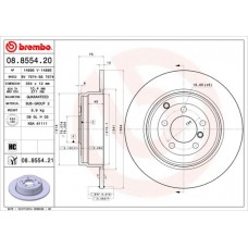 08.8554.21 BREMBO Гальмівний диск