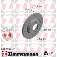 600.1602.52 ZIMMERMANN Гальмівний диск