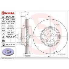 09.9436.10 BREMBO Гальмівний диск