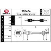 T98474 EAI Привідний вал