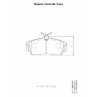 N360N79 NPS Комплект гальмівних колодок дисковий гальм