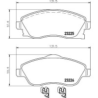 MDB2073 MINTEX Комплект гальмівних колодок дисковий гальм