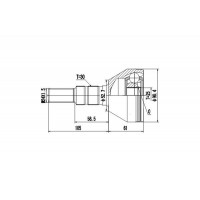 DCV817007 DYNAMATRIX Шарнирный комплект, Привідний вал