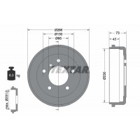 94005500 TEXTAR Гальмівний барабан