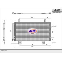 43450 AHE Конденсатор кондиціонера