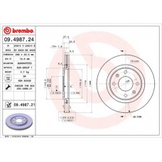 09.4987.21 BREMBO Гальмівний диск