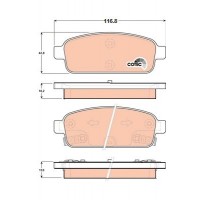 GDB1844 TRW Комплект гальмівних колодок дисковий гальм