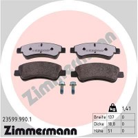 23599.990.1 ZIMMERMANN КомплеК т гальмівних колодок, дискове гальмо