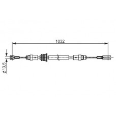 1 987 482 548 BOSCH Тросик, cтояночный тормоз