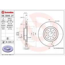 09.C645.21 BREMBO Гальмівний диск