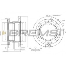 CD5332V BREMSI Гальмівний диск