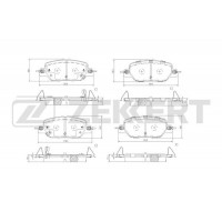 BS-3066 ZEKKERT КомплеК т гальмівних колодок, дискове гальмо