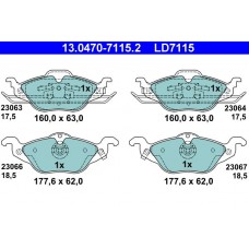 13.0470-7115.2 ATE Комплект гальмівних колодок дисковий гальм