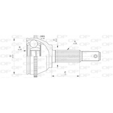 CVJ5604.10 OPEN PARTS Шарнирный комплект, Привідний вал
