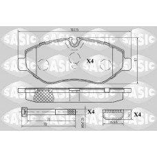 6216022 SASIC Комплект гальмівних колодок дисковий гальм