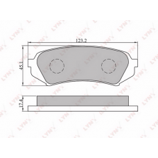 BD-7527 LYNXauto Комплект гальмівних колодок дисковий гальм