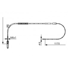 1 987 477 961 BOSCH Тросик, cтояночный тормоз