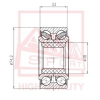DAC3874003633 ASVA Підшипник ступиці колеса