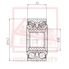 DAC3874003633 ASVA Підшипник ступиці колеса