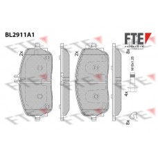 BL2911A1 FTE Комплект гальмівних колодок дисковий гальм
