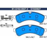 B1.G102-0827.2 GALFER Комплект гальмівних колодок дисковий гальм