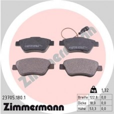 23705.180.1 ZIMMERMANN Комплект гальмівних колодок дисковий гальм