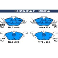 B1.G102-0542.2 GALFER Комплект гальмівних колодок дисковий гальм