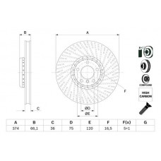 0 986 479 E63 BOSCH Гальмівний диск