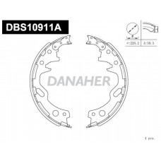 DBS10911A DANAHER Комплект гальмівних колодок