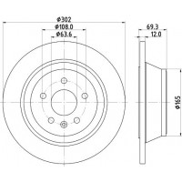 8DD 355 119-151 HELLA Гальмівний диск