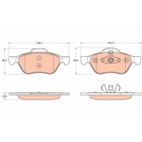 GDB2053 TRW КомплеК т гальмівних колодок, дискове гальмо